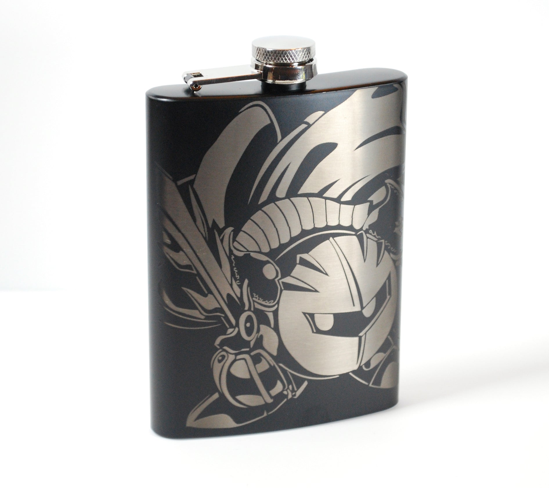 Meta Knight from Kirby Laser Engraved Flask