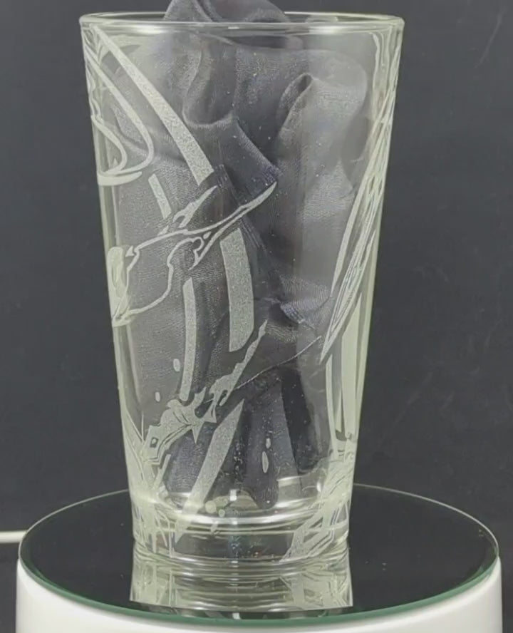 Childe from Genshin Impact Laser Engraved Pint Glass