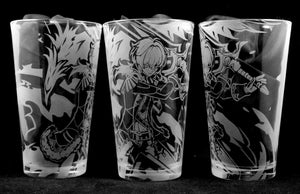 Diluc from Genshin Impact Laser Engraved Pint Glass