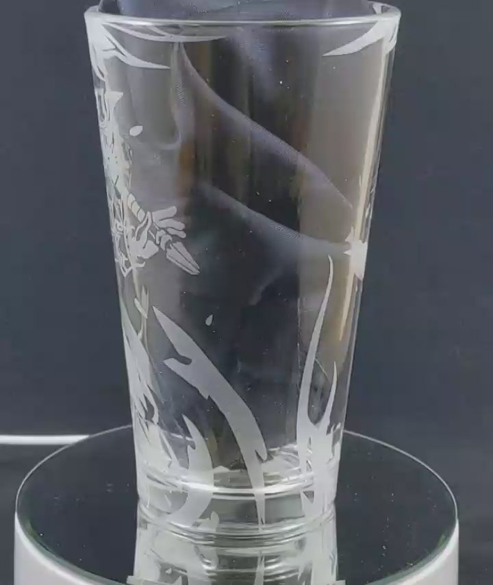 Diluc from Genshin Impact Laser Engraved Pint Glass