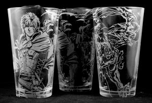 Clive and Ifrit from FFXVI Laser Engraved Pint Glass