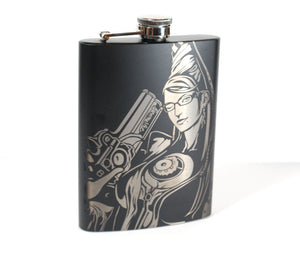 Bayonetta Laser Engraved Flask
