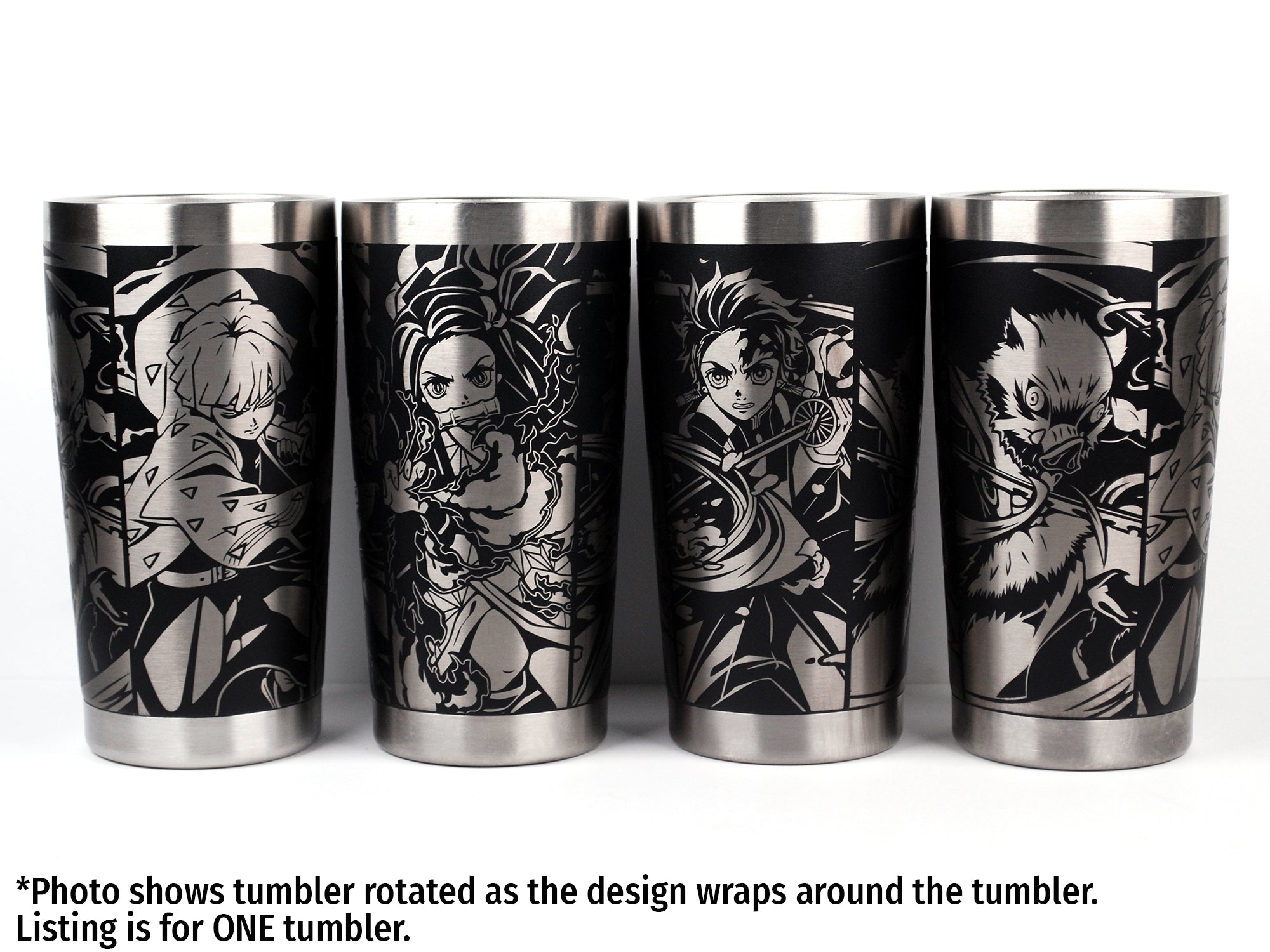 Demon Slayer Laser Engraved Tumbler
