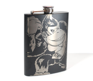 Donkey Kong Laser Engraved Flask