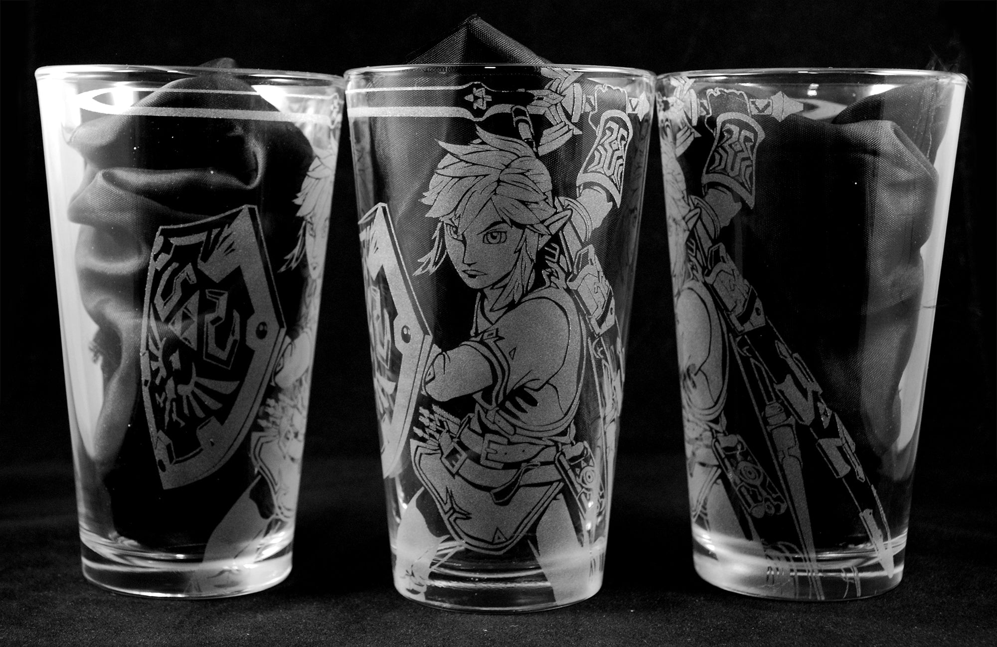 Link from Breath of the Wild Laser Engraved Pint Glass