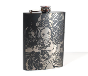 Nezuko from Demon Slayer Laser Engraved Flask