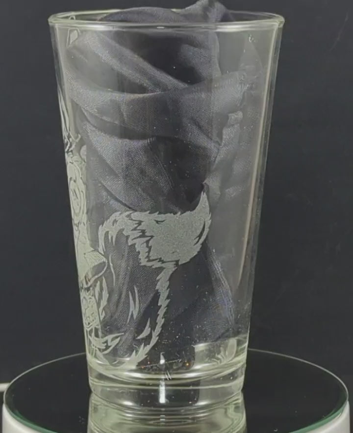 Fox McCloud from Star Fox Laser Engraved Pint Glass
