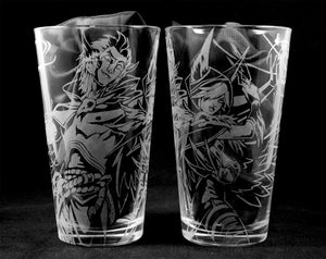 Rakan and Xayah from League of Legends Laser Engraved Pint Glass