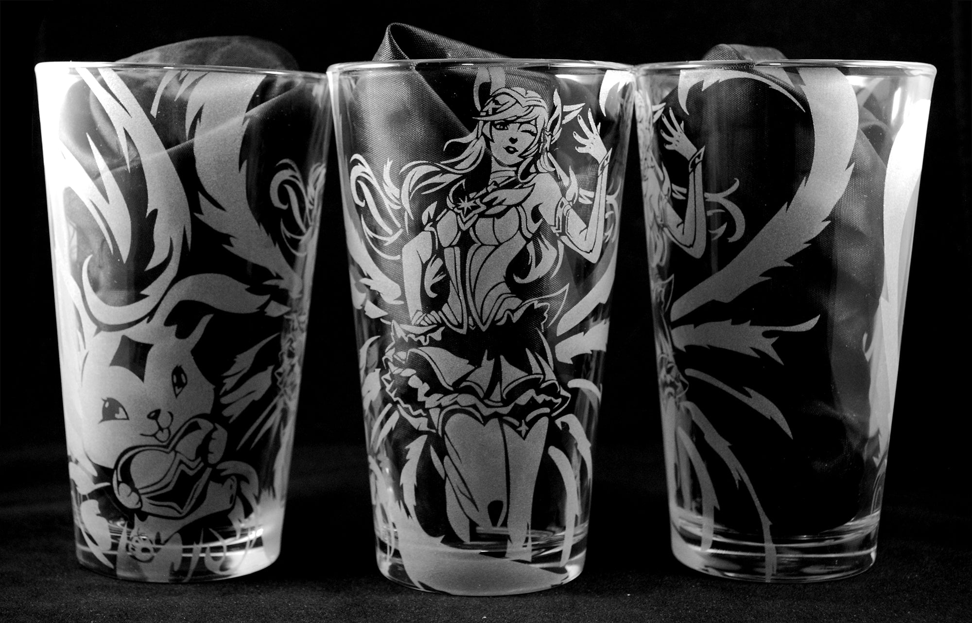 Star Guardian Ahri from League of Legends Laser Engraved Pint Glass