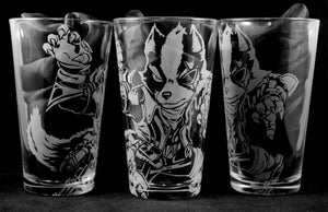 Star Wolf from Star Fox Laser Engraved Pint Glass