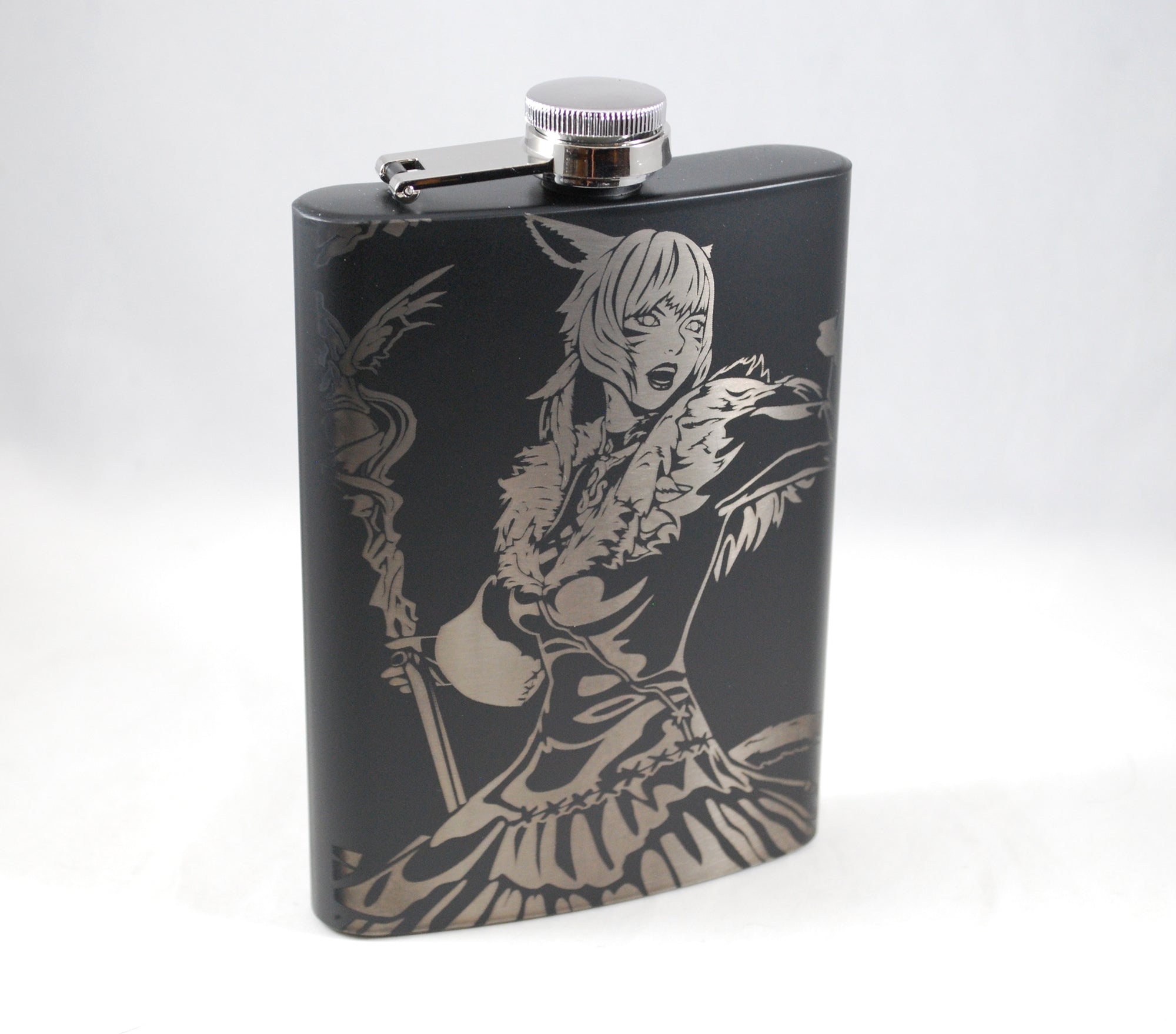Y'shtola from FFXIV Laser Engraved Flask