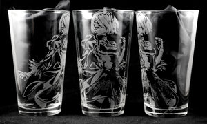 2B from Nier Automata Laser Engraved Pint Glass