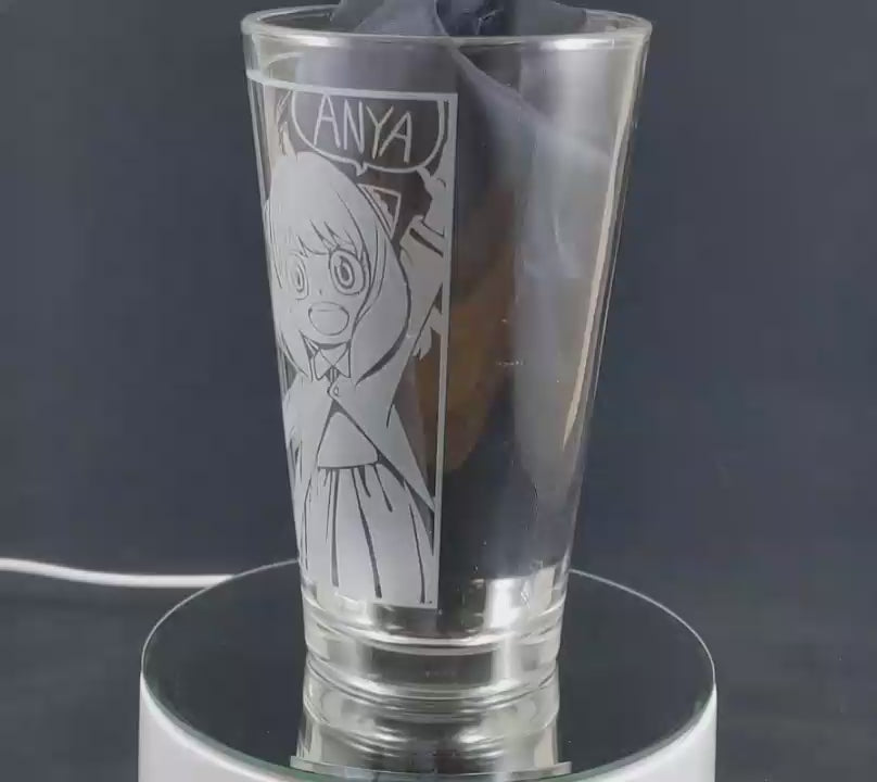 Anya from SpyxFamily Laser Engraved Pint Glass