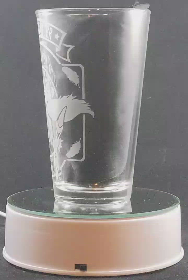 Gold Saucer Chocobo from Final Fantasy Laser Engraved Pint Glass