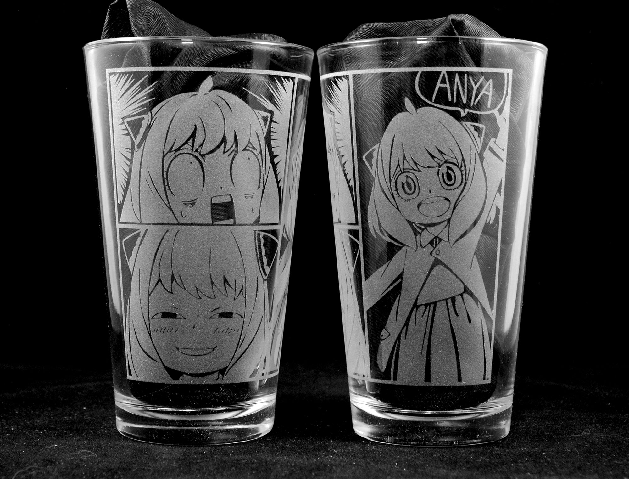Anya from SpyxFamily Laser Engraved Pint Glass