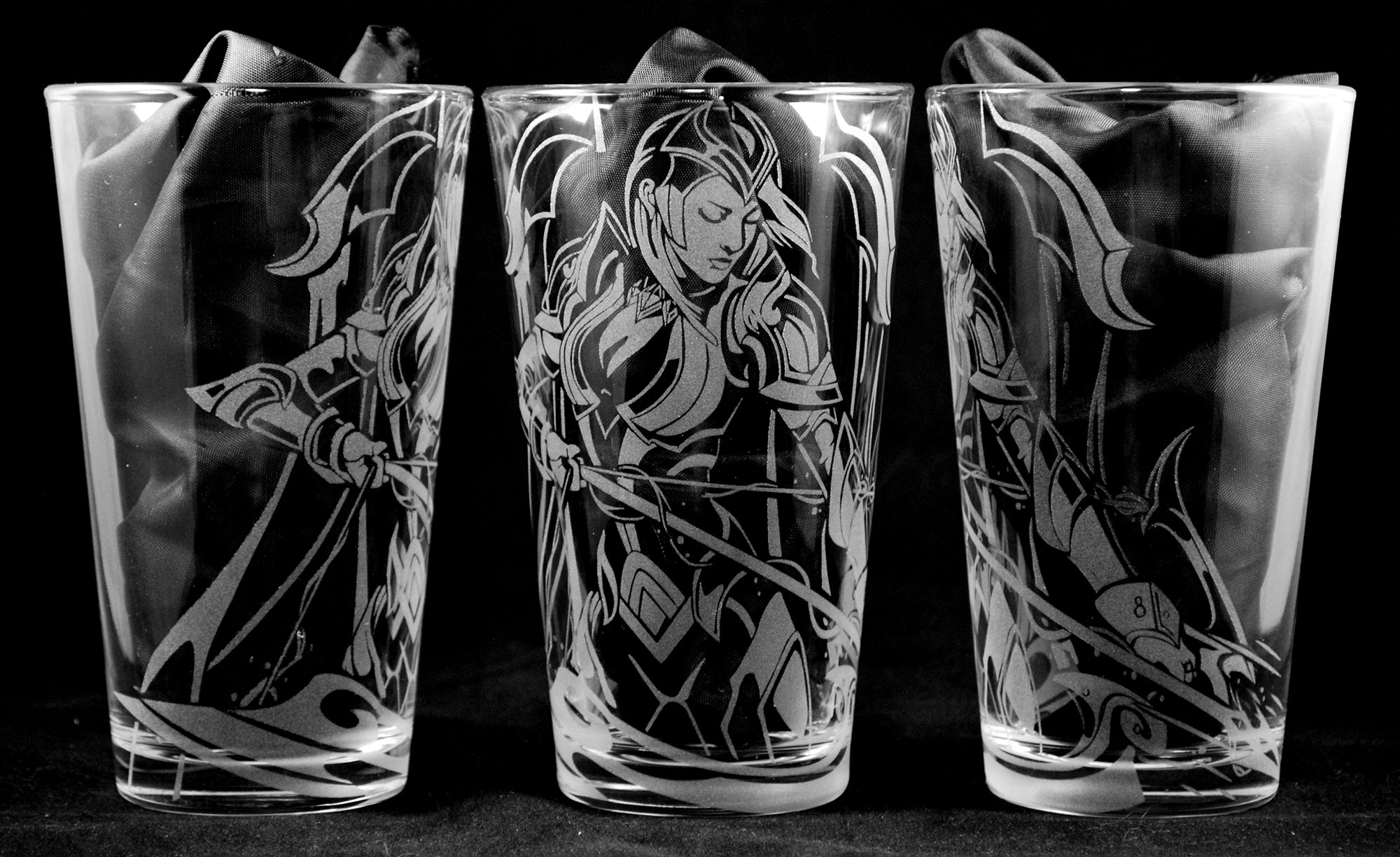 Championship Ashe League of Legends Laser Engraved Pint Glass