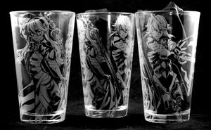 Corrin Combo from Fire Emblem Fates Laser Engraved Pint Glass