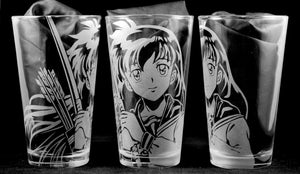 Kagome from InuYasha Laser Engraved Pint Glass