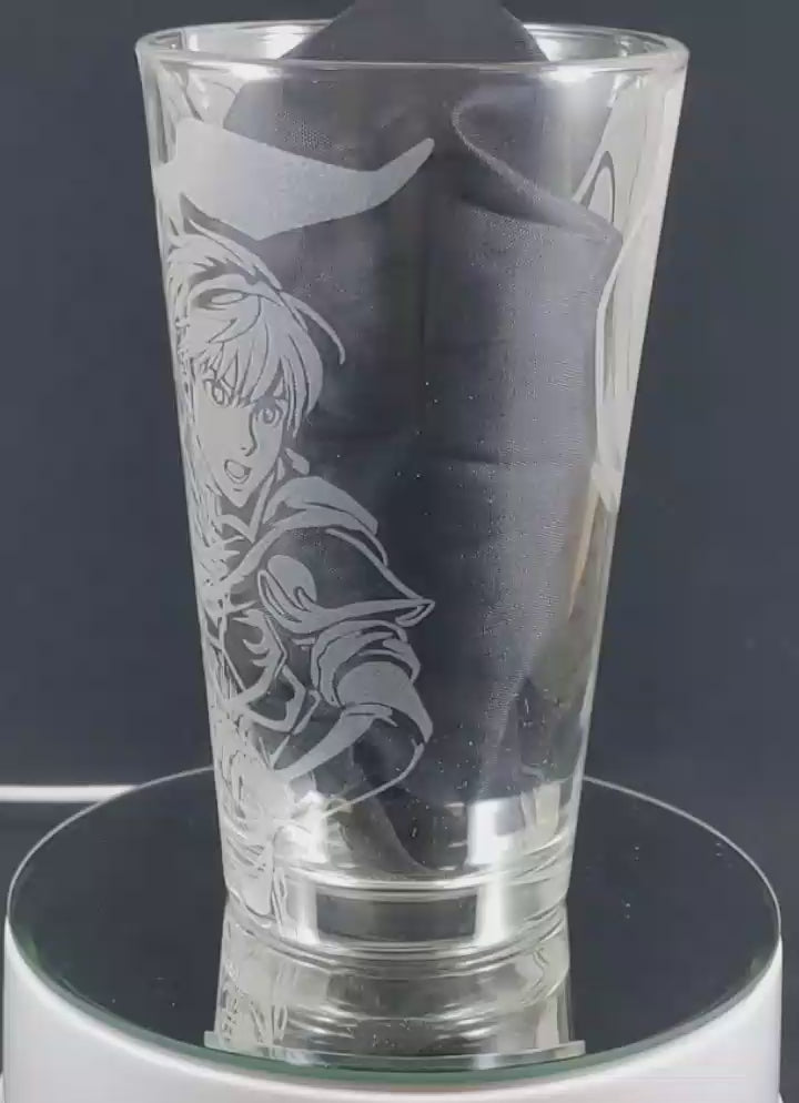 Marth from Fire Emblem Laser Engraved Pint Glass